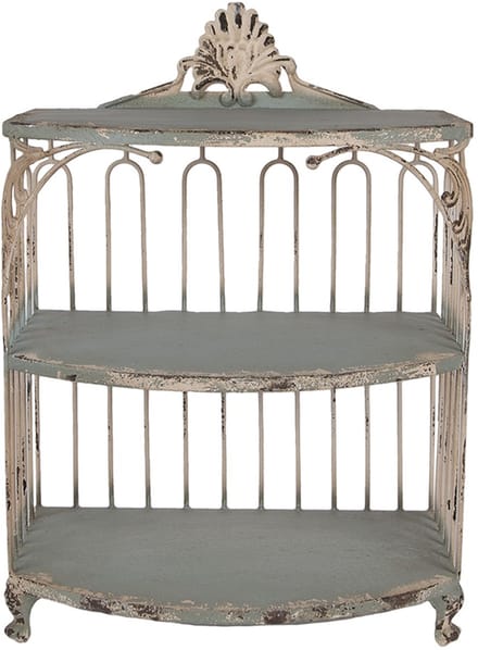 Clayre & Eef Wandkast 38x23x55 cm Groen Metaal