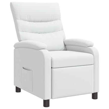 vidaXL - Recliner - Wit - Kunstleer