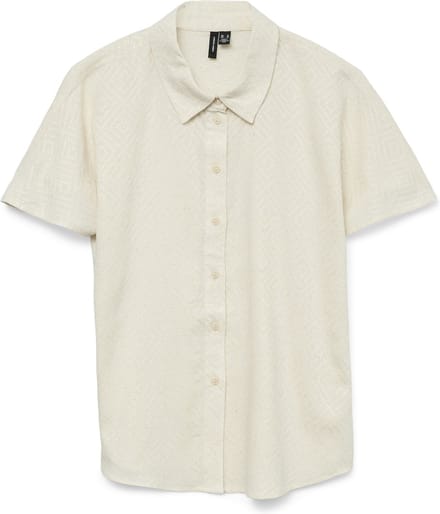 VERO MODA - VMVILNA SS WIDE SHIRT WVN GA - Dames - Blouses