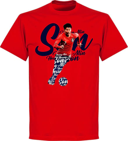 Son Zuid Korea Script T-Shirt - Rood - S