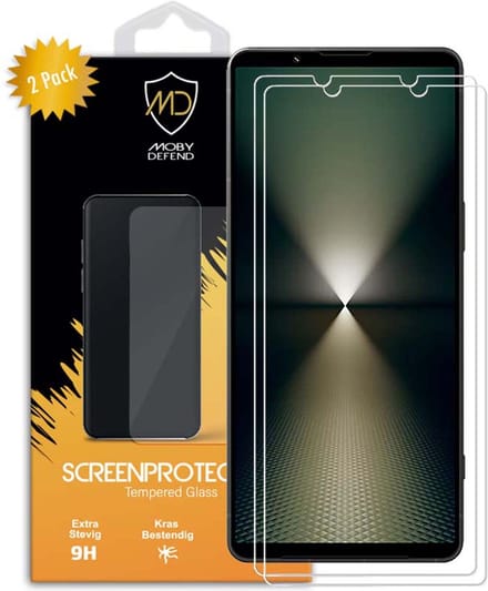2-Pack MobyDefend Screenprotectors - Geschikt voor Sony Xperia 1 VI - Case-Friendly Screensaver - Gehard Glas
