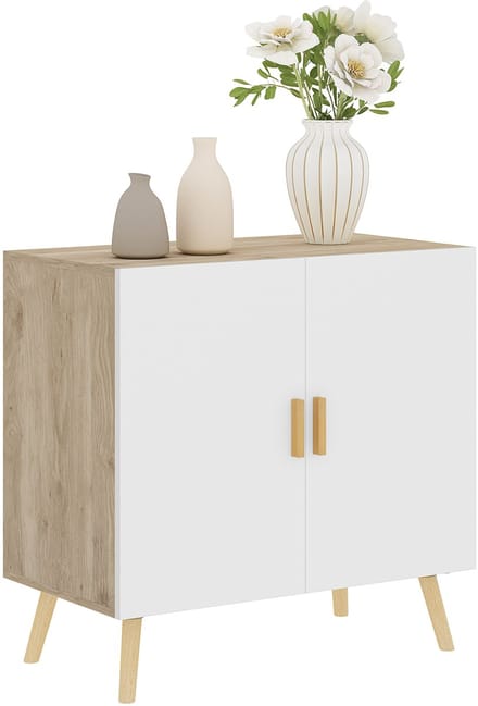 HOMCOM Dressoir - Spaanplaat - 76x41,2x74cm - Natuurlijk hout
