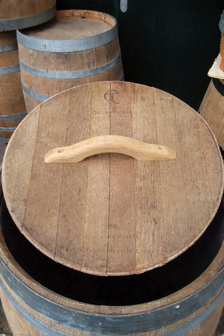 Houten regenton deksel met handvat voor de 200/225 Liter