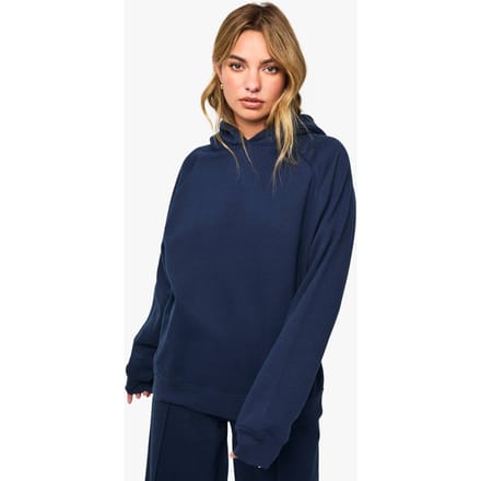 boohoo Dames Oversized hoodie met raglan-naad | Navy | Maat: XS