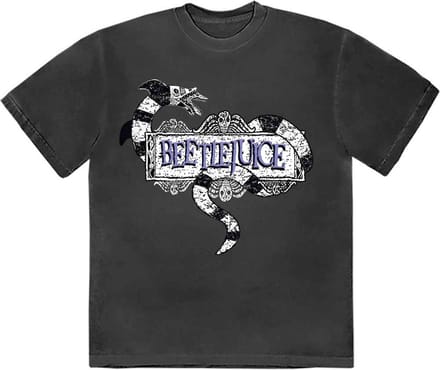 Beetlejuice - Snake Badge Heren T-shirt - L - Zwart