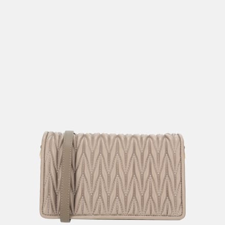 Daniele Donati Smocked crossbody tas taupe