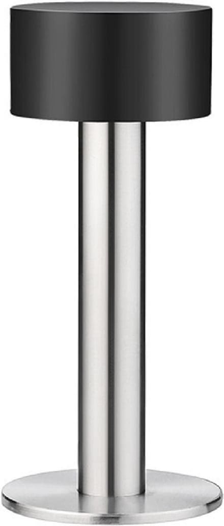 Set van 2 Zwarte Zelfklevende Deurstopper - Vloerbevestiging RVS Deurstop Zonder Boren