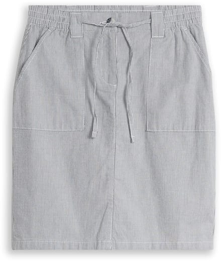 Tom Tailor - Chino-rok met trekkoord - Maat 38 - delicate navy white stripe