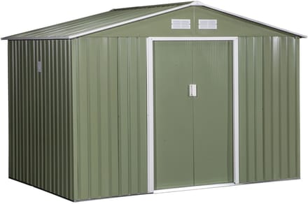 Fietsberging - Fietsenhok - Stalling - Tuinschuur - Huis - Overdekt - Lichtgroen - Scooter - Fiets