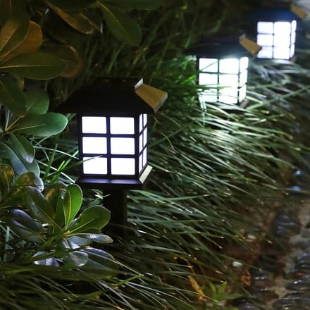 SHENZHITECH 2-pack Solar Pathway Light Outdoor Solar Lamp Waterdichte landschapsverlichting voor tuin Yard Patio Walkway Oprit Camping Decor
