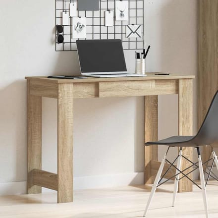 vidaXL - Bureau - 100x45x75 - cm - bewerkt - hout - sonoma - eikenkleurig