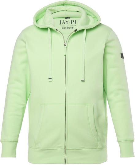 JAY-PI - Heren - Hoodie-jack sweat - Heldergroen - Maat L