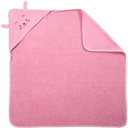 LUPILU Baby handdoek 85 x 85 cm, met capuchon (Roze)