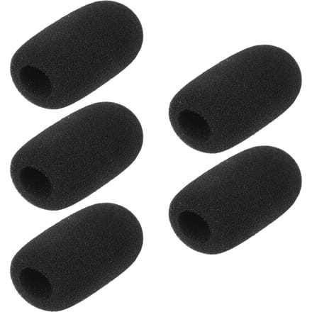Mini-microfoonwindschermen, microfoonschuimhoezen voor revers-lavalier-headset F Type zwart