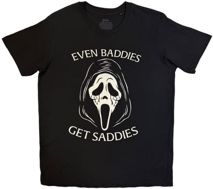 Scream Ghostface - Even Baddies Get Saddies Heren Tshirt - M - Zwart