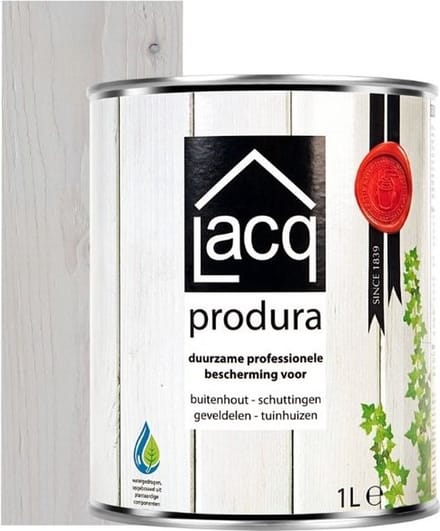Lacq Produra -White 1L - Duurzame beits - Voor binnen en buiten