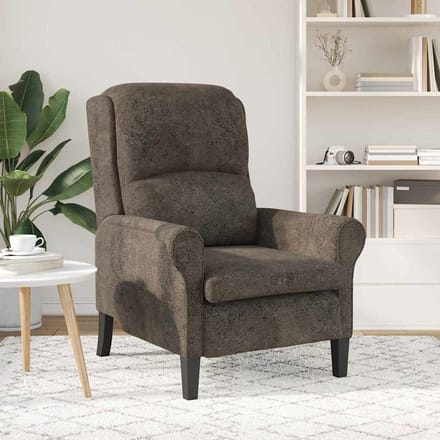 vidaXL - Fauteuil - Donkergrijs - Kunstleer