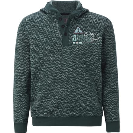 Jan Vanderstorm herren Gebreid Fleece Shirt - 80/82 - petrol - Plus Size