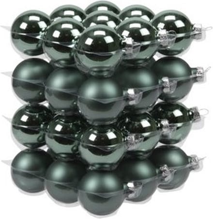 Othmar Decorations Kleine kerstballen - 36x st - emerald groen - D4 cm - glas - kerstversiering
