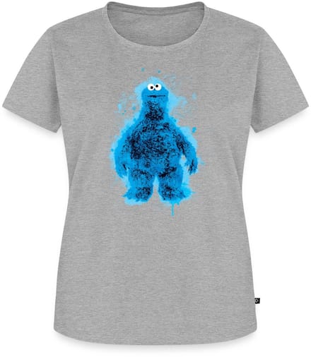 Sesamstraat Koekiemonster Paint Spetters Premium T Shirt Dames