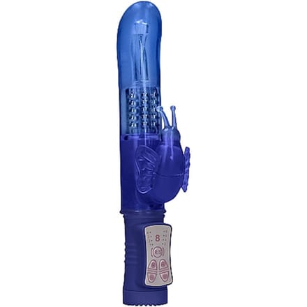 Shots Toys - Rotating Butterfly Vibrator - Blauw