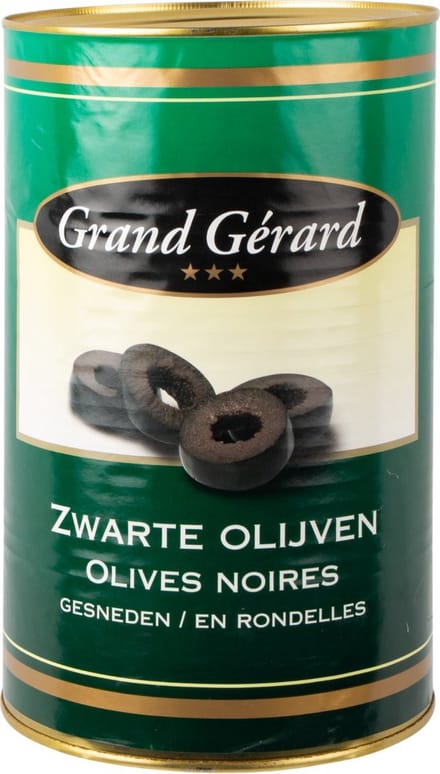 Grand Gérard Zwarte olijven gesneden - Blik 4,3 liter