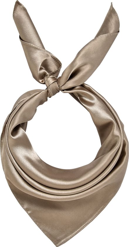 Emilie scarves - sjaal - satijn - taupe - vierkant 60*60 cm