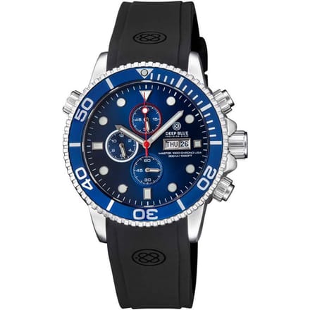 Deep Blue Master 1000 M1KUSACHRBLUBLUSTRP Chronograph Diver 45mm 20 ATM