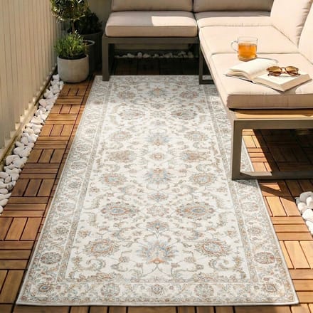 Fraai Wasbare loper - Domingo Oriental Wit - 80x250cm