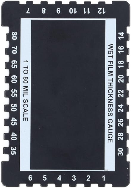 Dailygoods- Laagdiktemeter Aluminiumlegering - Natte Laagdiktemeter - Diktemeterkaart - Erosiebestendig - Lichtgewicht - Compact formaat - Diktemeter