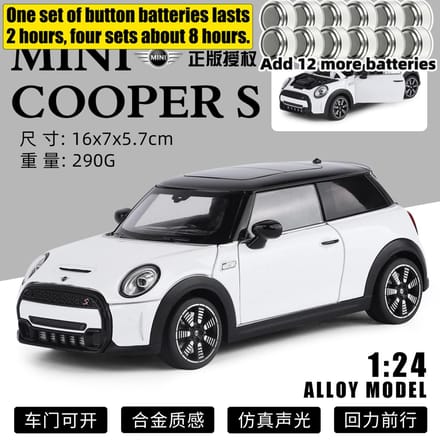 1:24 Bmw Mini Cooper S F56 Luxe Compacte Sport Hatchback Legering Metaal Diecast Modelauto Huisdecoratie Desktop Display Speelgoed