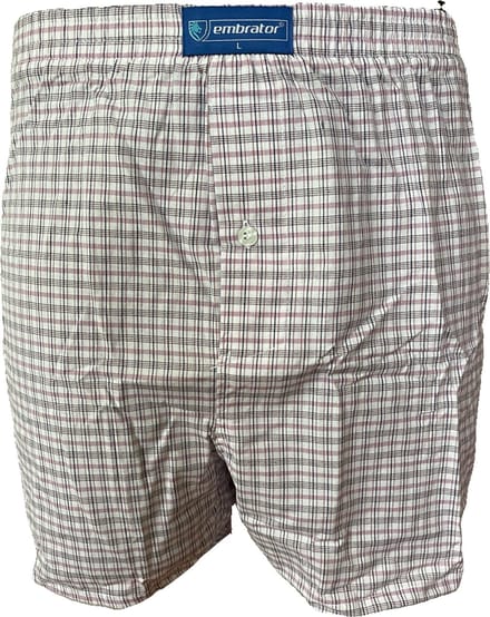 Embrator mannen Boxershort geruit lila 4XL