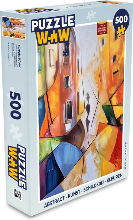 Puzzel Abstract - Kunst - Schilderij - Kleuren - Legpuzzel - Puzzel 500 stukjes