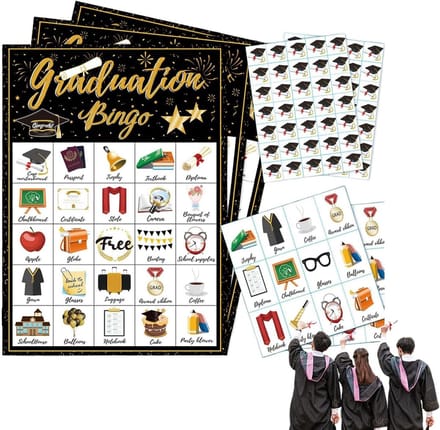 Afstudeer Bingo - Diploma Spel - Feest Viering - 24 Spelers - 17.7x12.7cm