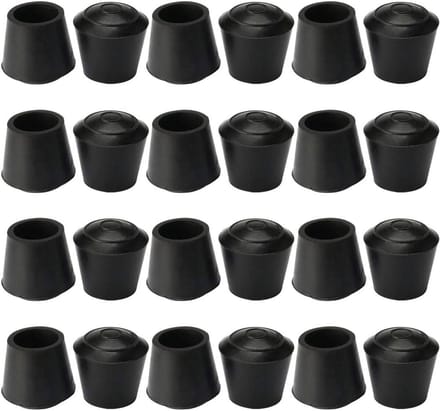 24 Stuks Rubberen Stoelpootdoppen 12mm Binnendiameter voor Meubels