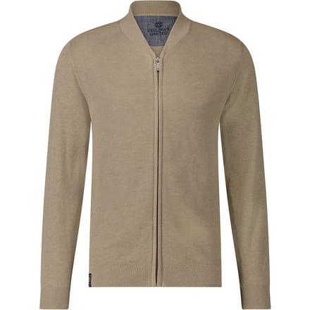 Fellows United Cardigan honeycomb bomber coll Mid brown (31.1111 -143)