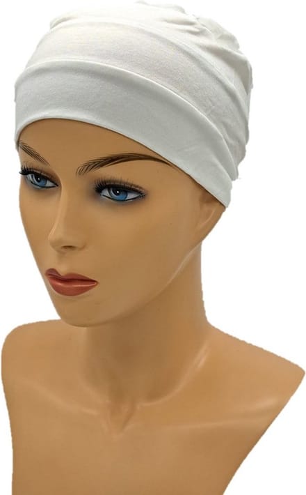 Johnson Headwear - Chemo Muts Dames - Wit / Luchtig - Chemo Muts - Chemo Cap - Muts - Cap - Hoofddeksel