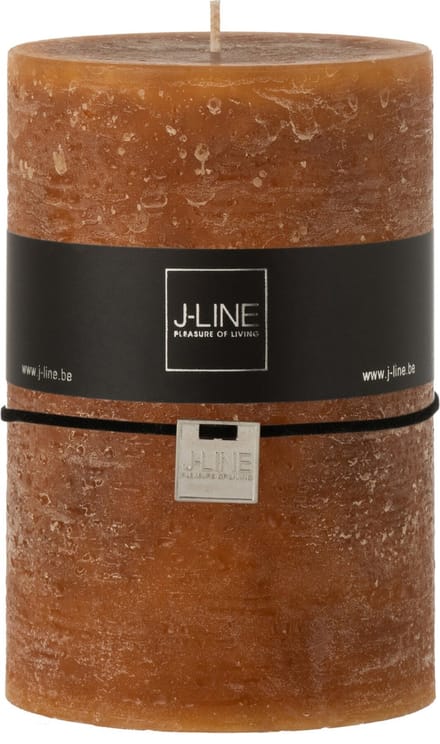 J-Line cilinderkaars - caramel - 110U - XL - 6 stuks