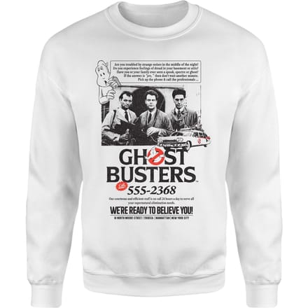 Ghostbusters Vintage Advert Sweatshirt - White - L