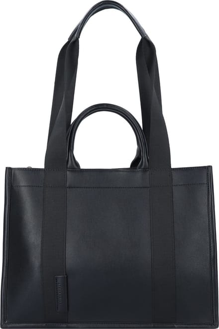 SEIDENFELT MANUFAKTUR Schoudertas Maleras Shopper Black / Gold Zwart
