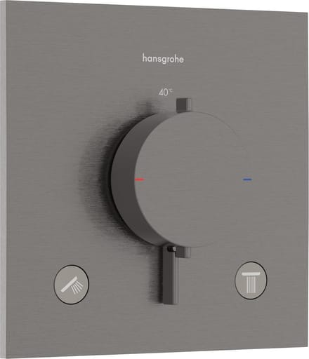 hansgrohe Ecostat Comfort E - Inbouwthermostaat - 2 functies - Douche - Brushed Black Chrome