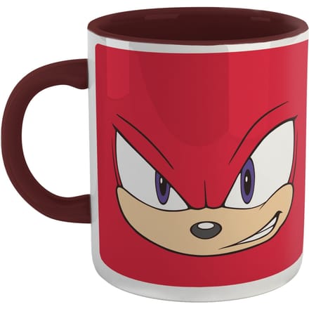 Sonic The Hedgehog Knuckles Face Mug - Burgundy