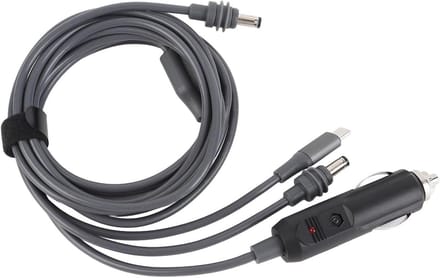 DC Voedingskabel - Autolader Kabel - Satelliet Accessoires - 3-in-1 Functionaliteit - 10m - Zwart