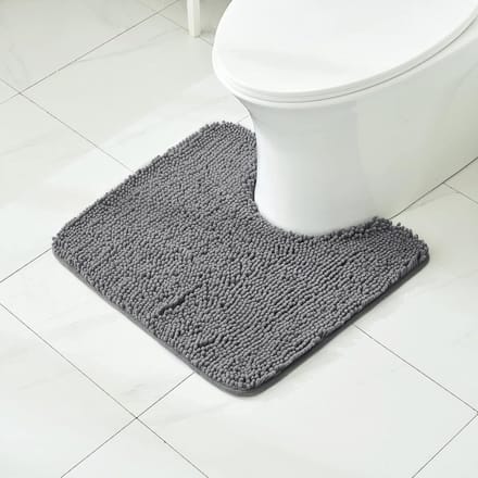 Absorberende U-vorm Badmat Antislip Microvezel Graauw 50 x 50 cm