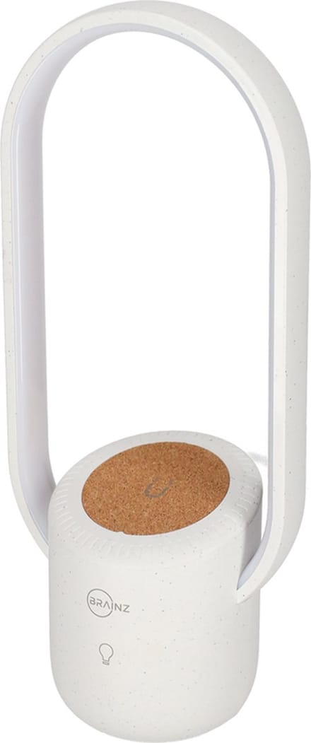 BRAINZ Draadloze tafellamp Sef - USB-C Lader - Draadloze oplader - Ovaal - Wit