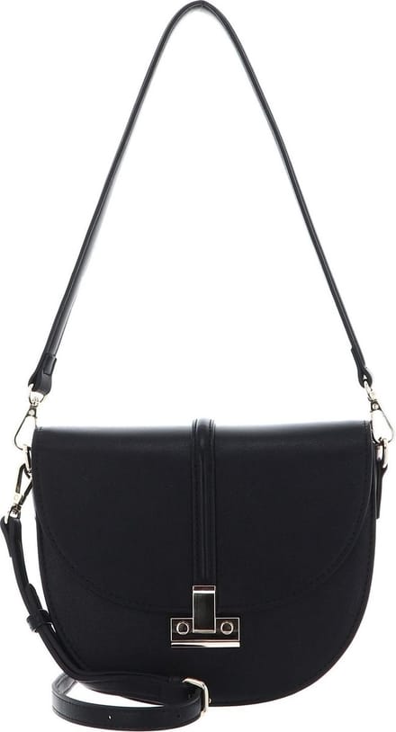 SEIDENFELT MANUFAKTUR Schoudertas Giora Big Saddle Bag Black / Gold Zwart