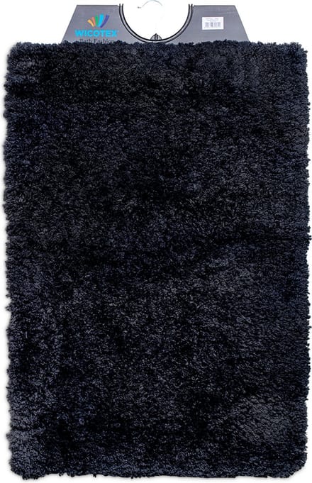 Wicotex - Badmat Classic pure Zwart - Badmat - Antislip onderkant - Afmeting 60x90cm