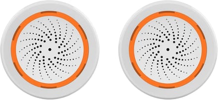 Slimme Sirene Sensor - Alarm Geluid Licht - Huisbeveiliging - Dubbele Detectie - 10 x 9 x 10 cm