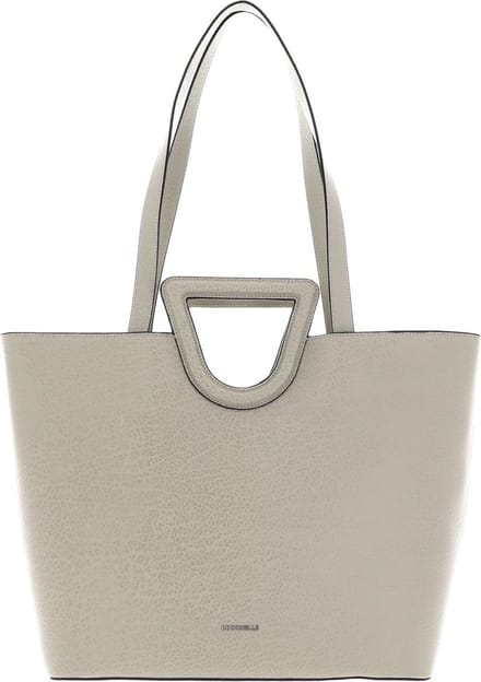 COCCINELLE Leren Schoudertas Shopper Faboula Elephant Handbag Gelso Beige