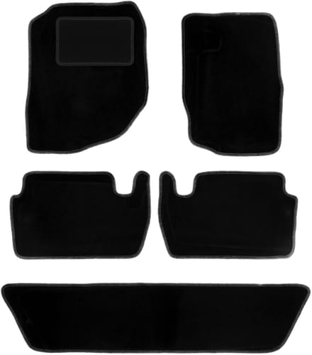 Zwarte velours vloermatten voor: Dodge Durango II SUV (2002-2010)